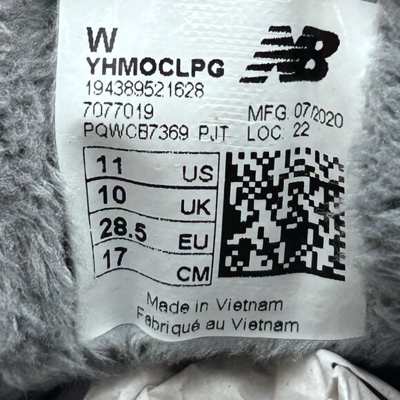 New Balance Little Girls Faux Fur Winter Sneaker Size 11 Light Pink Gray Wide - Picture 15 of 16